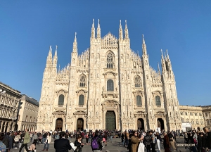 Then off to Milan! The Milan Cathedral, one of the largest in the world, took six centuries to complete. (Photo by Angelia Wang)